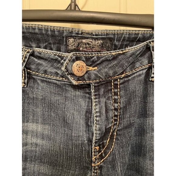 Silver Jeans Co.  WOMEN'S Tuesday Mid-Rise Bootcut Denim Jeans SZ 20/L33 WORN-IN - Picture 10 of 16